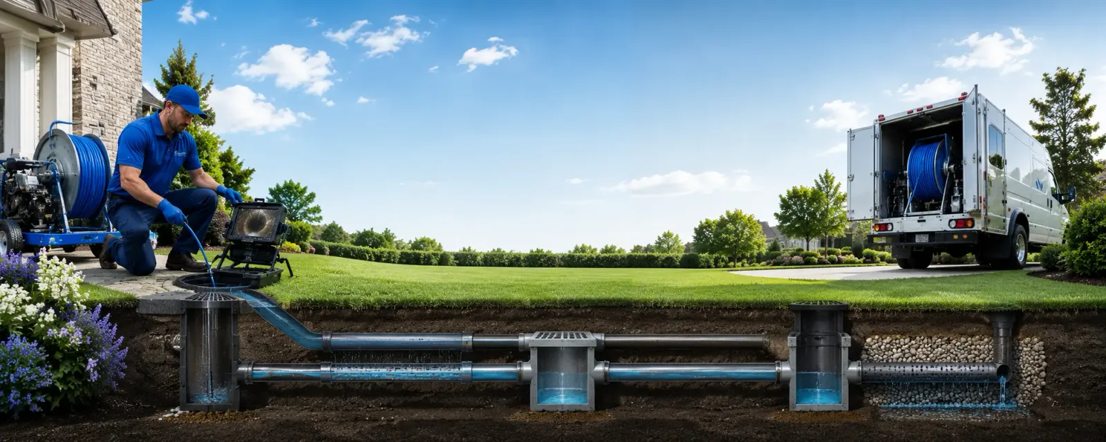 Outdoor drain cleaning information for State Farm, VA